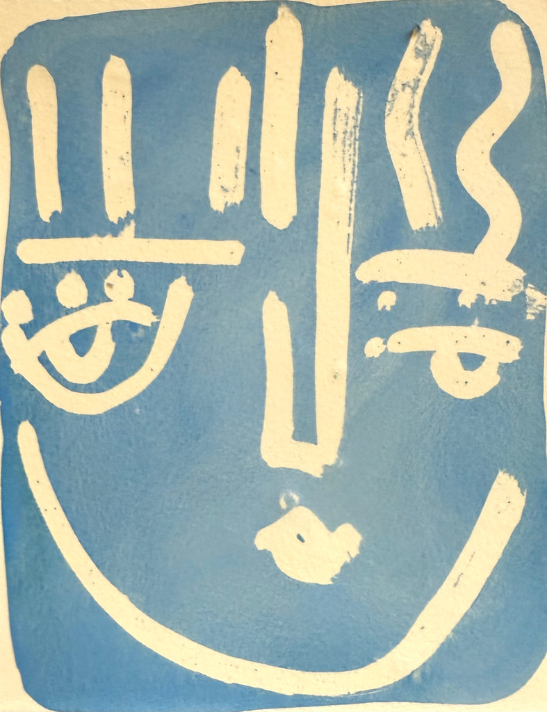 Simple Blue Face 25
