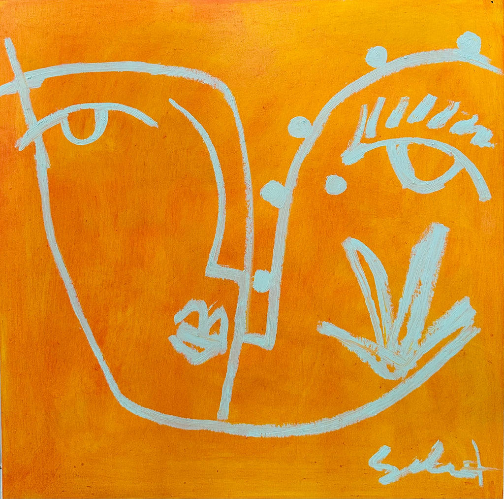 Amber with Line Face