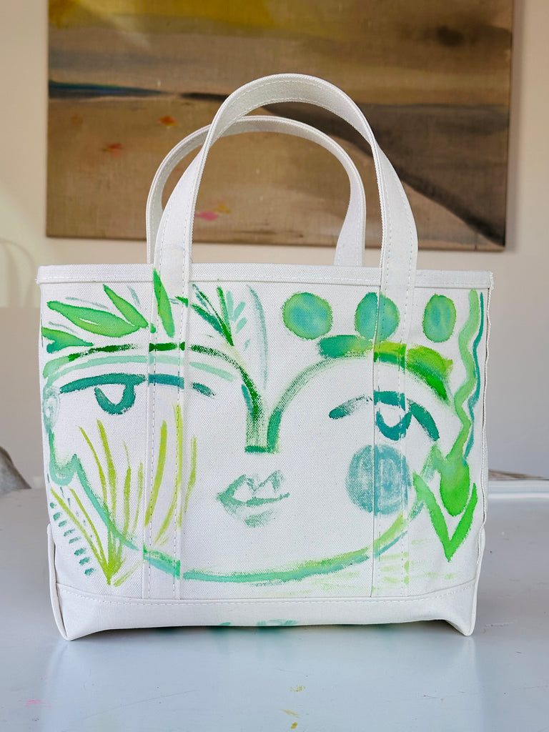 Medium Hand-Painted Tote Bag 4