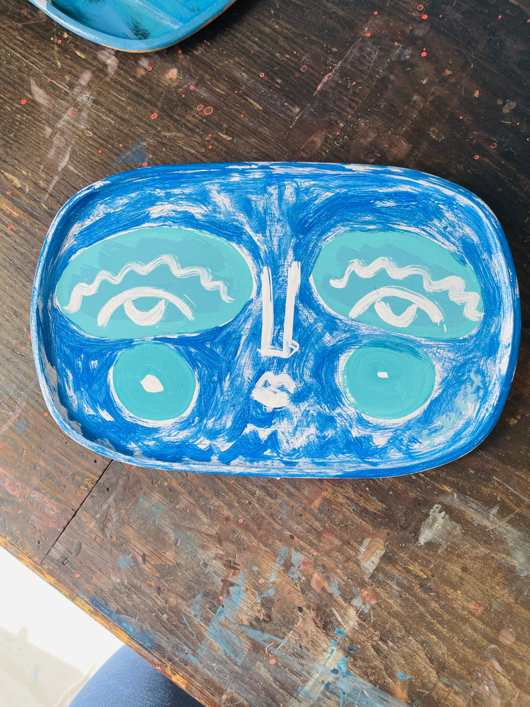 Hand Painted Valet Tray - Ocean Face
