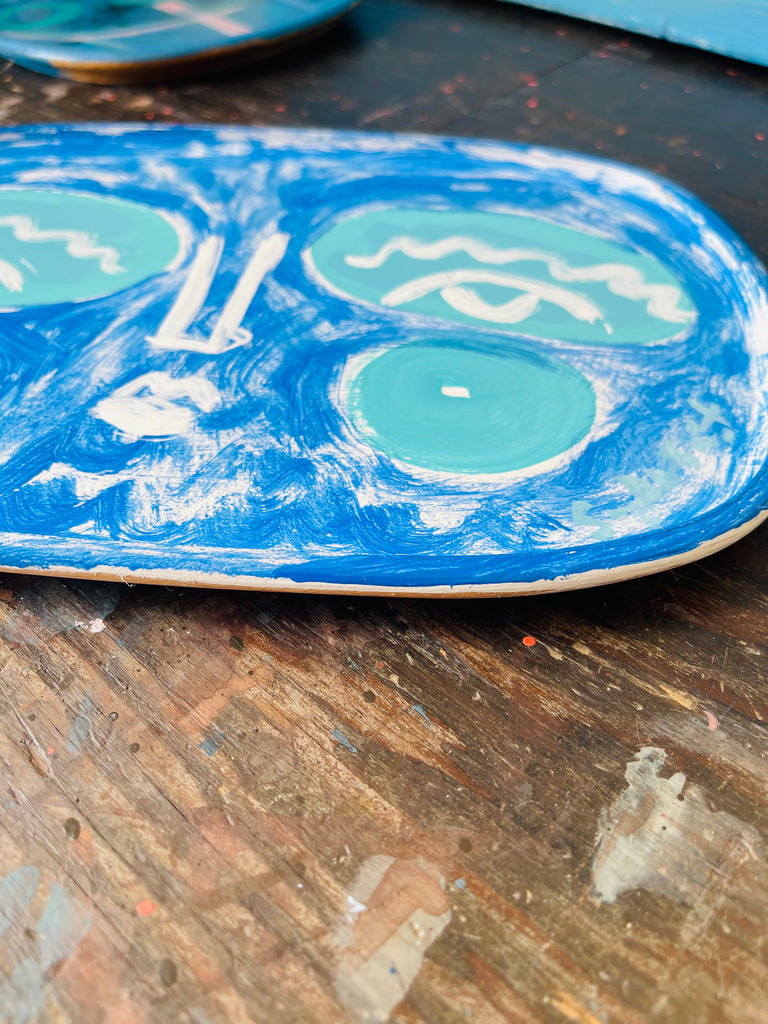 Hand Painted Valet Tray - Ocean Face
