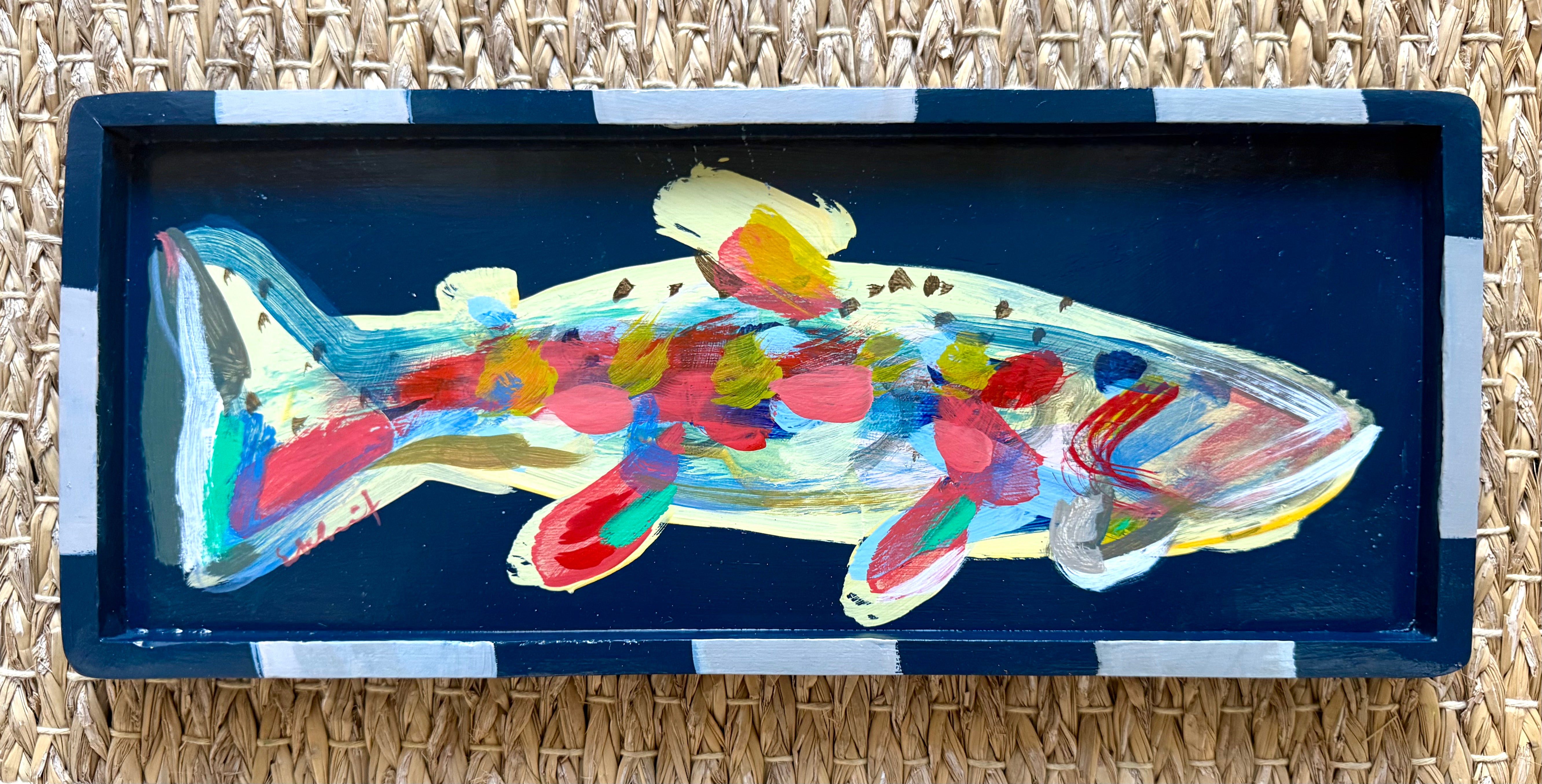 Fish Valet Robe Blue