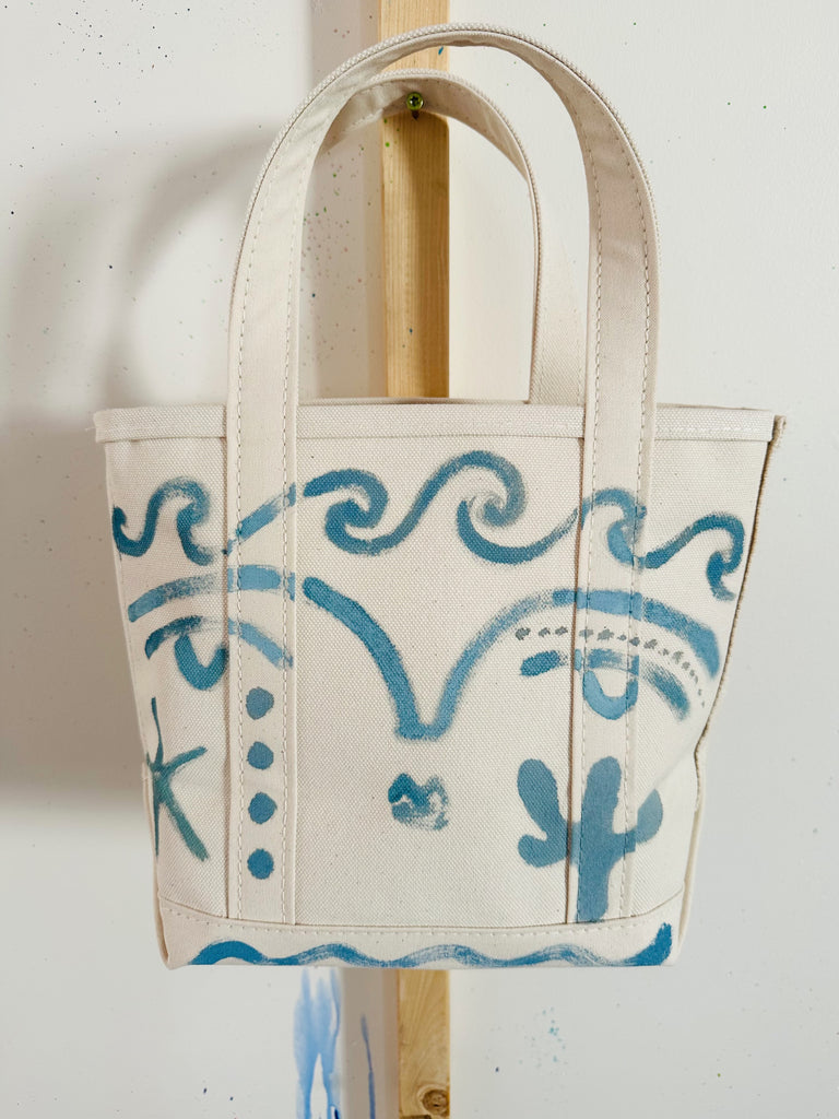 Small Hand-Painted Tote Bag 6