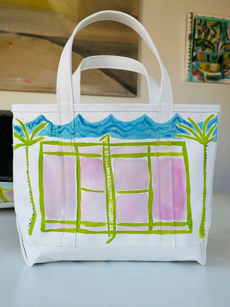 Medium Hand-Painted Tote Bag 7