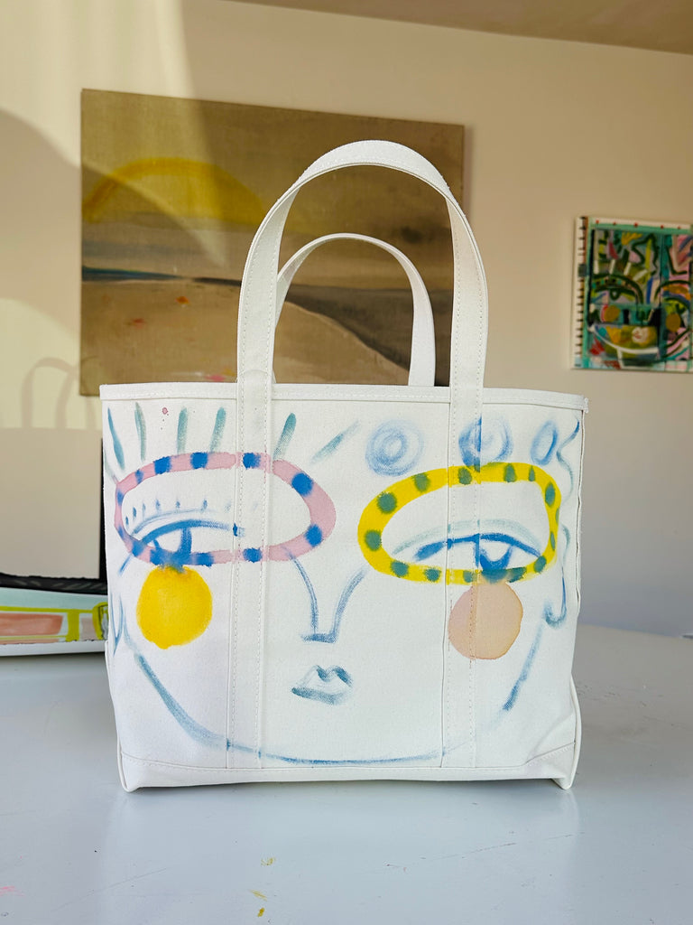 Large Hand-Painted Tote Bag 2