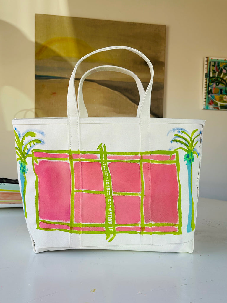 Large Hand-Painted Tote Bag 3