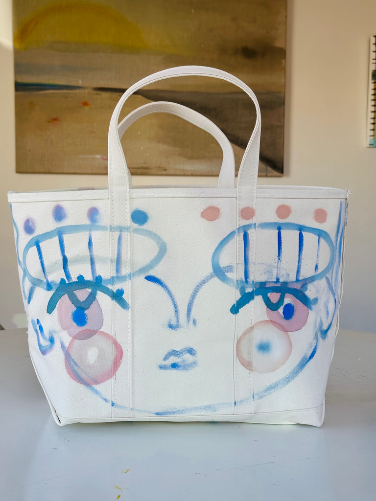 Large Hand-Painted Tote Bag 6