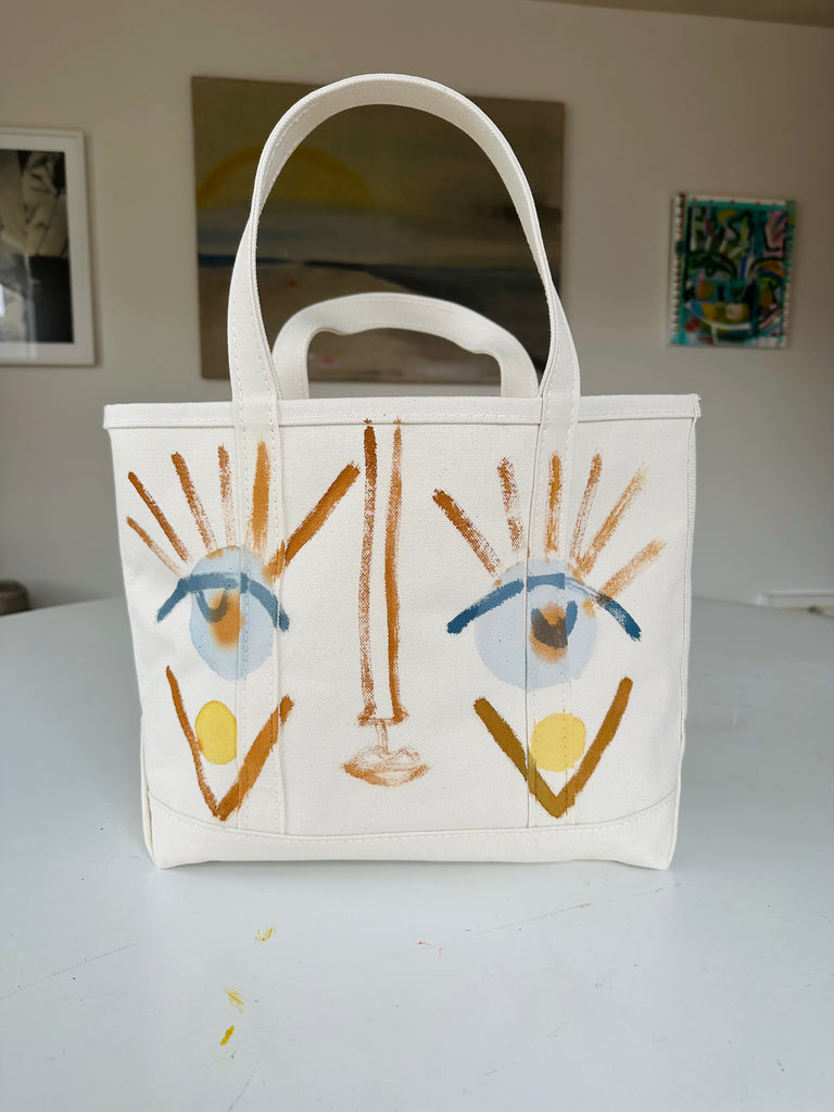 Medium Hand-Painted Tote Bag 9