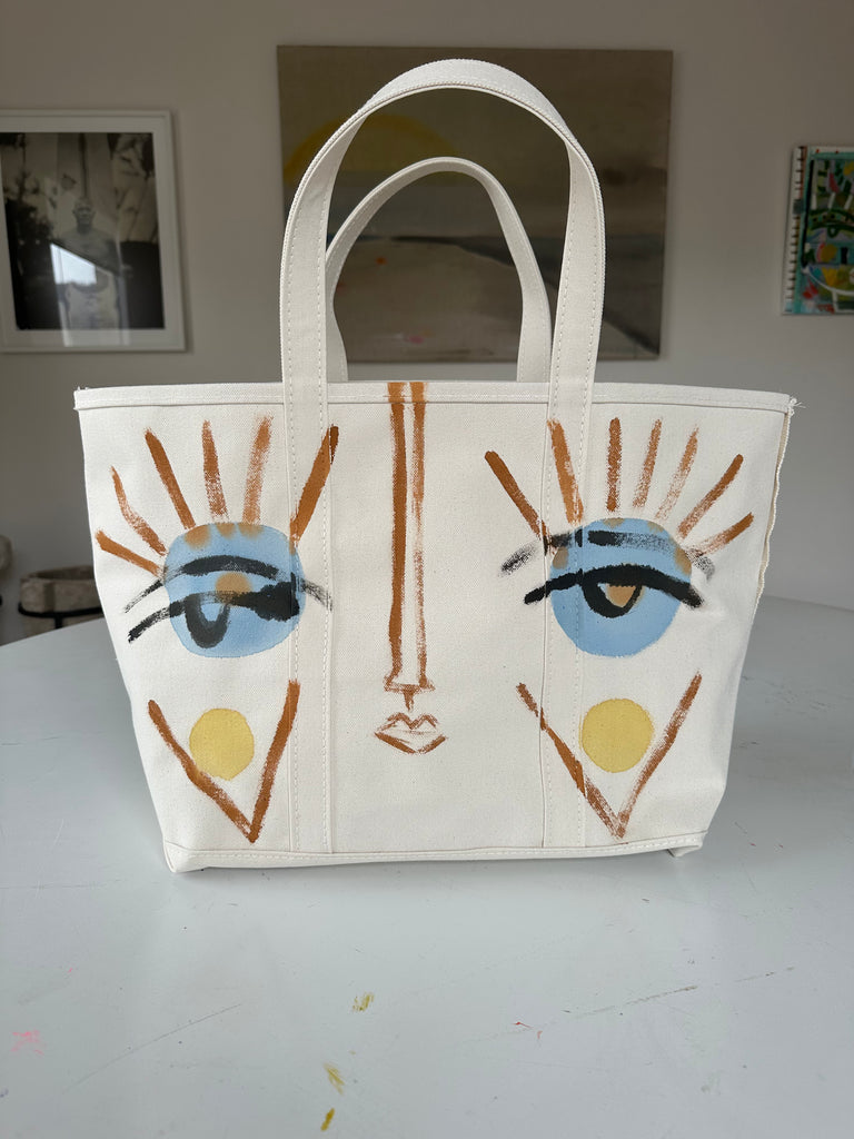 Large Hand-Painted Tote Bag 8