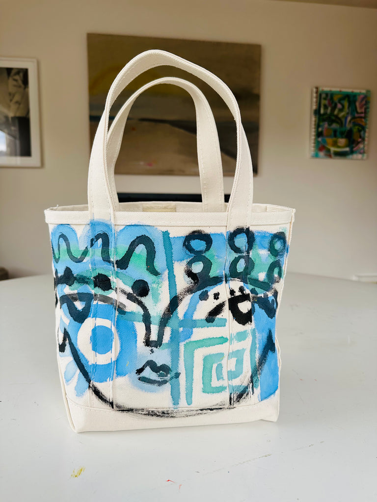Small Hand-Painted Tote Bag 13