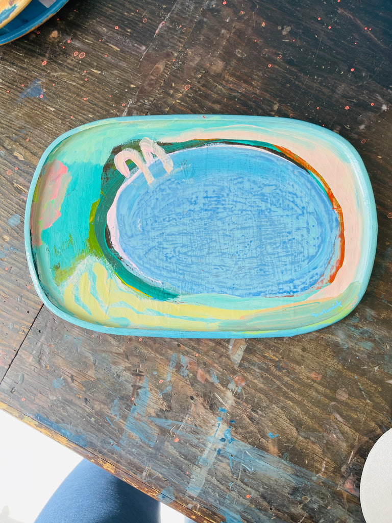 Hand Painted Valet Tray - Pool