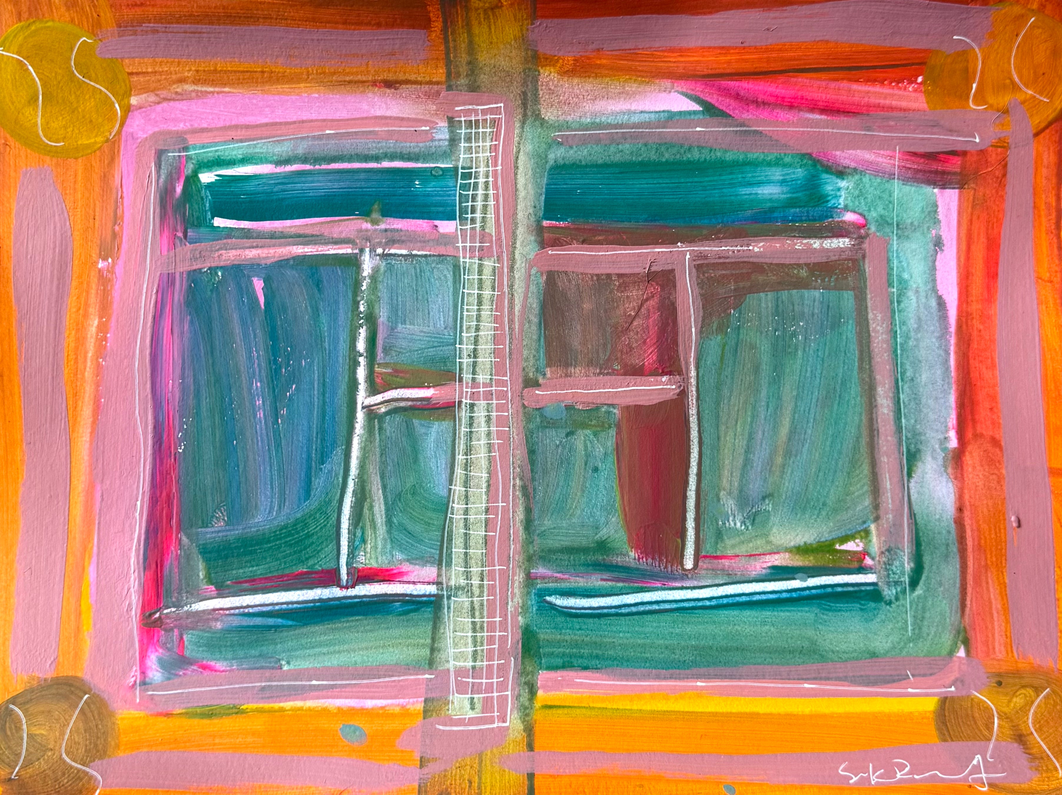 Clay Court with Hot Pink