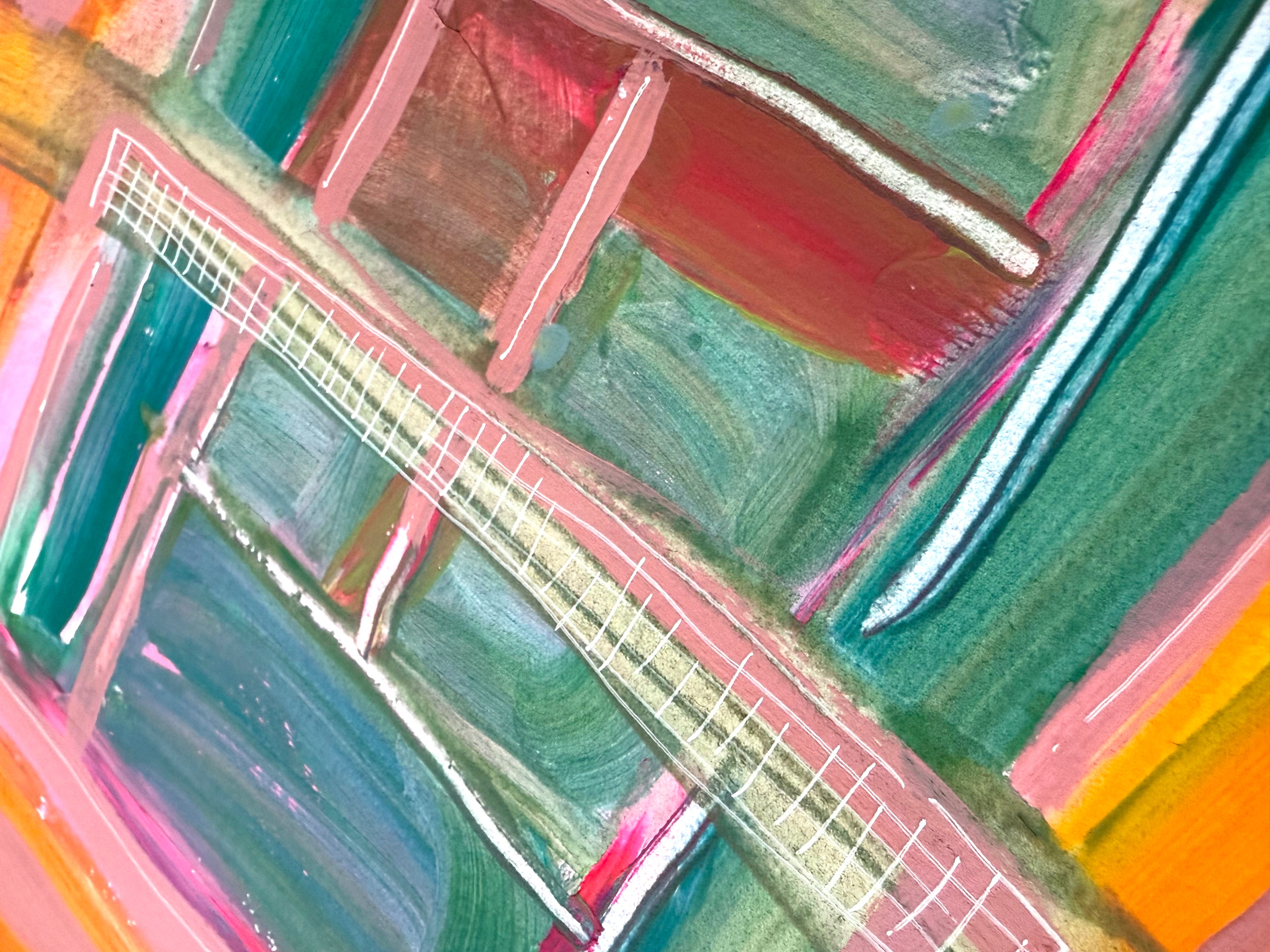 Clay Court with Hot Pink