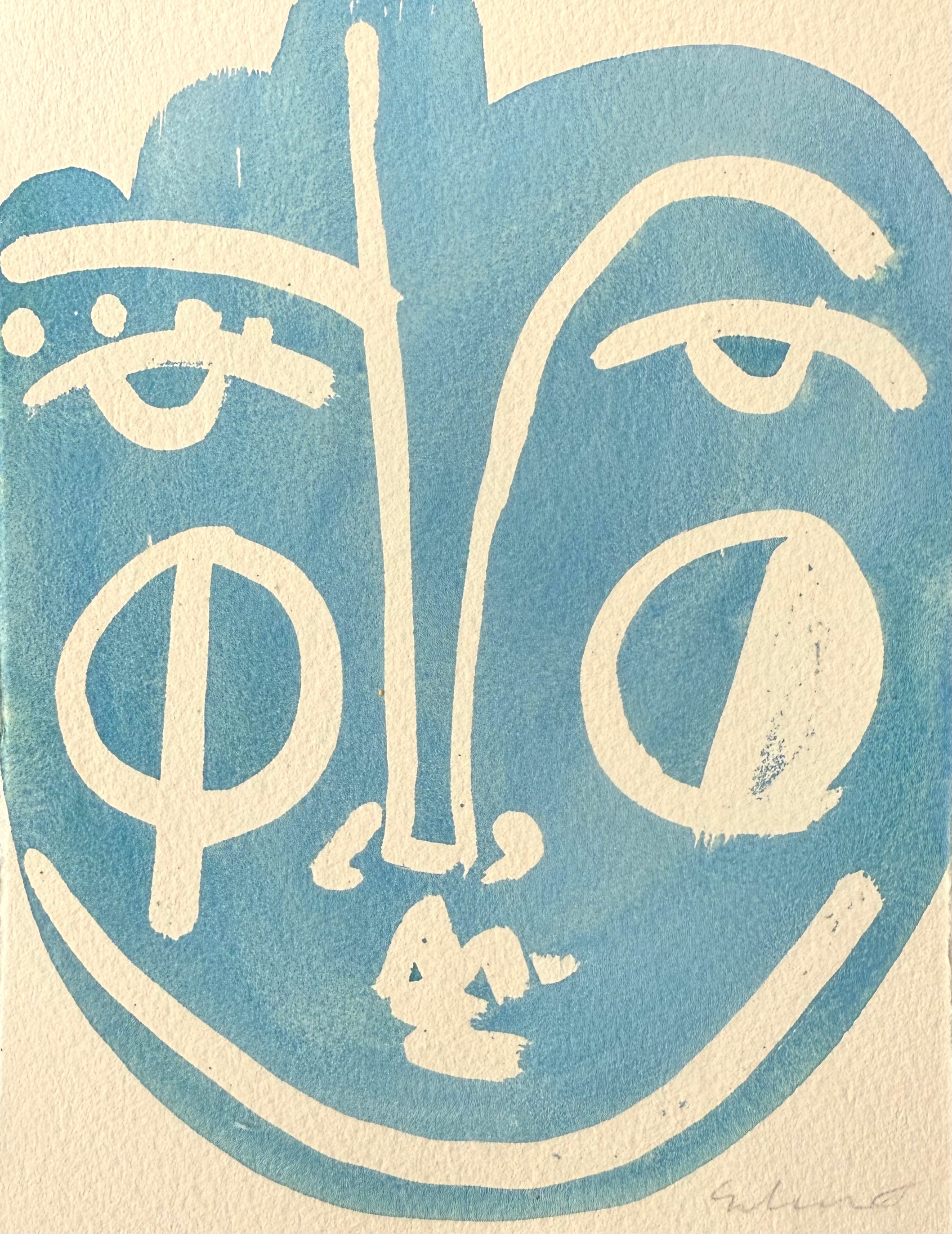 Simple Blue Face 19