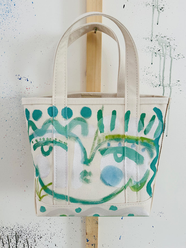Small Hand-Painted Tote Bag 8