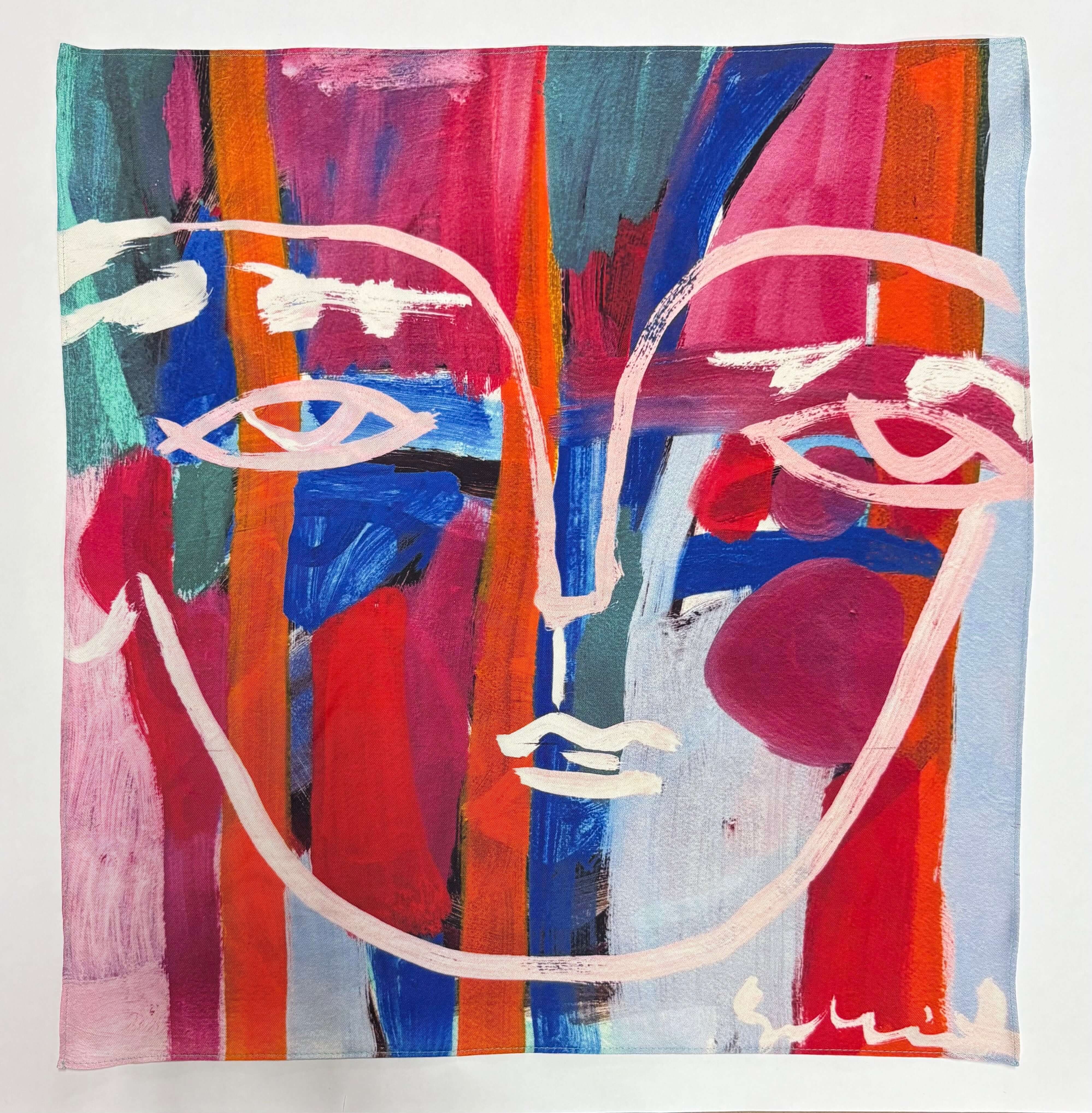 Feliz Silk Scarf - 18x18 | Sally King Benedict